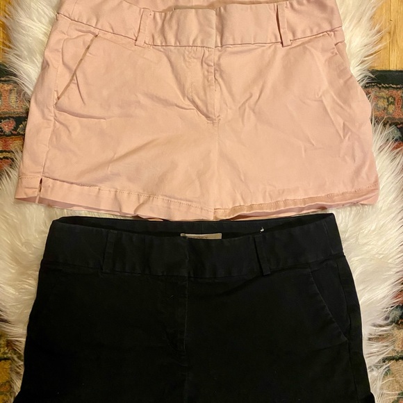 Bundle of 3 Ann Taylor Shorts- Black, Pink, Olive - Picture 2 of 5